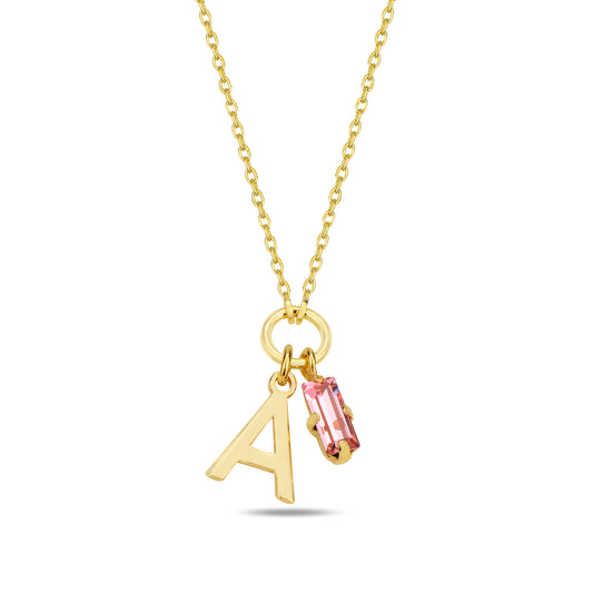 Alphera Pink Harf Kolye