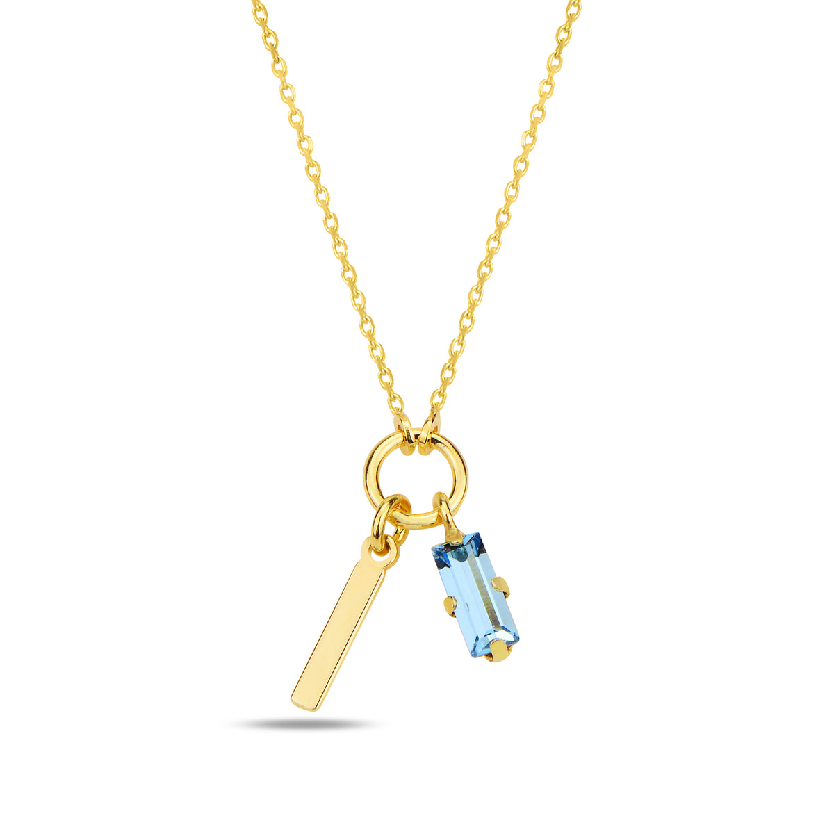 Alphera Blue Harf Kolye