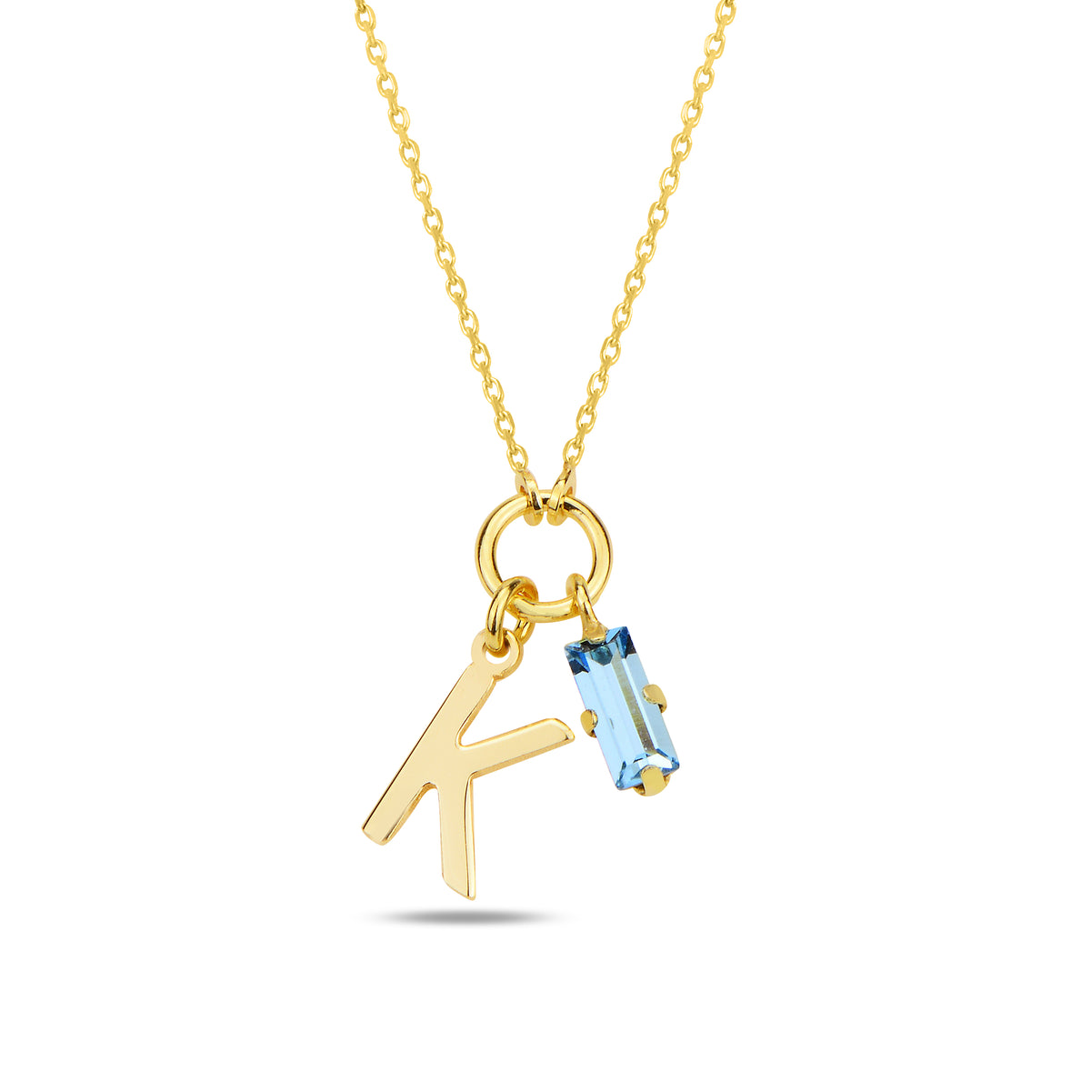 Alphera Blue Harf Kolye