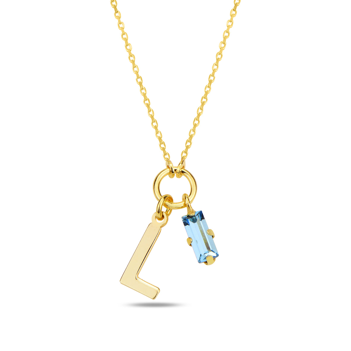 Alphera Blue Harf Kolye