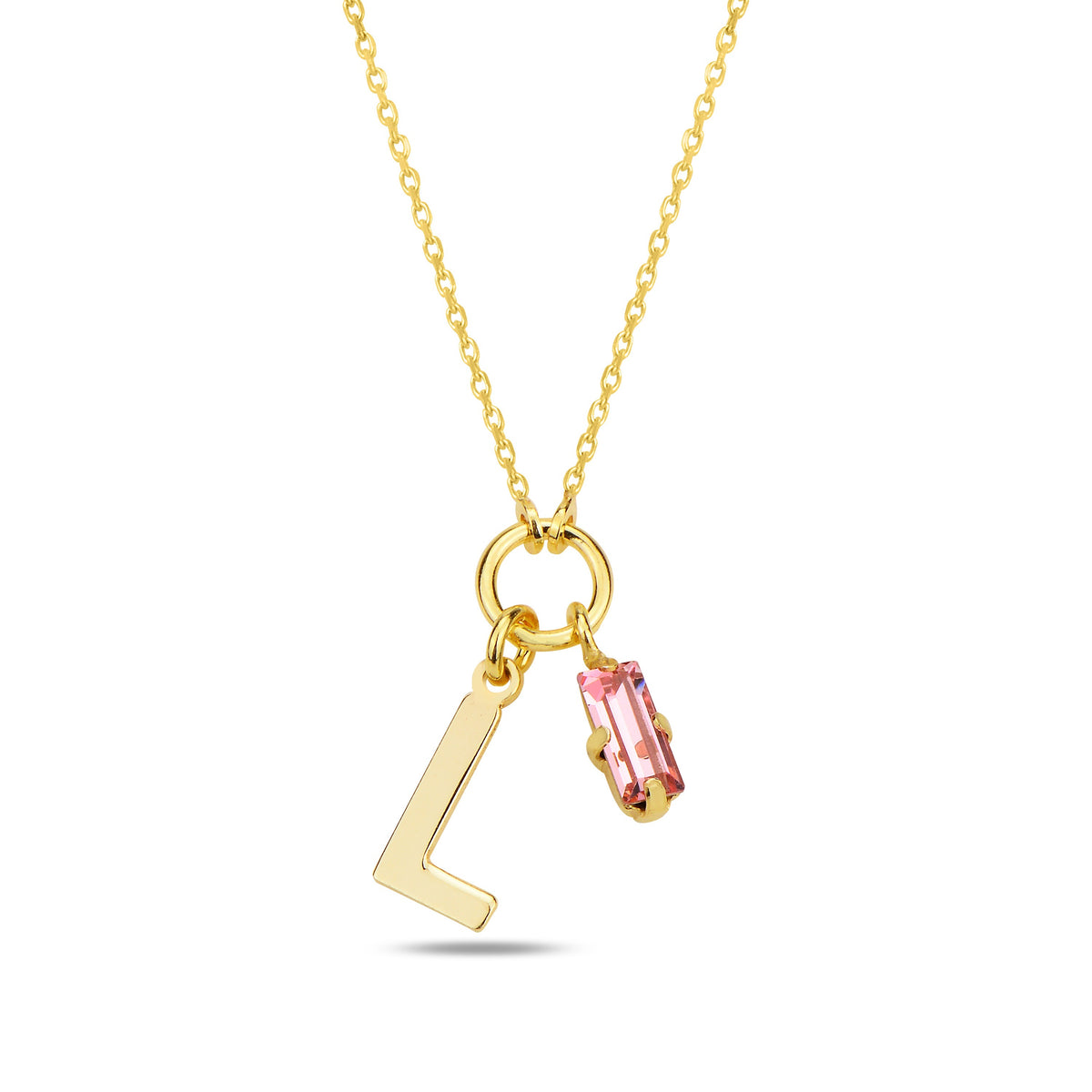 Alphera Pink Harf Kolye