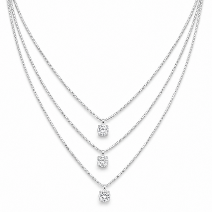 Beyaz fonda cassira silver kolye Swarovski taşlı  925 ayar gümüş kolye
