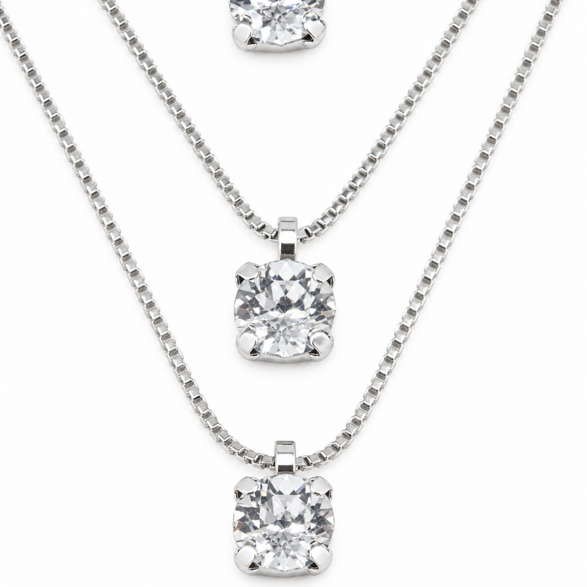 yakın çekim cassira silver kolye Swarovski taşlı  925 ayar gümüş kolye
