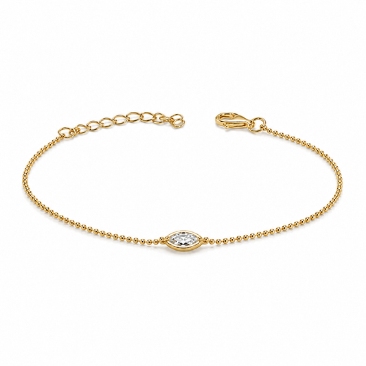 EYSSEA Nerina 925 ayar gümüş rodyum gold kaplama zirkon kristal taşlı bileklik stüdyo ürün görseli