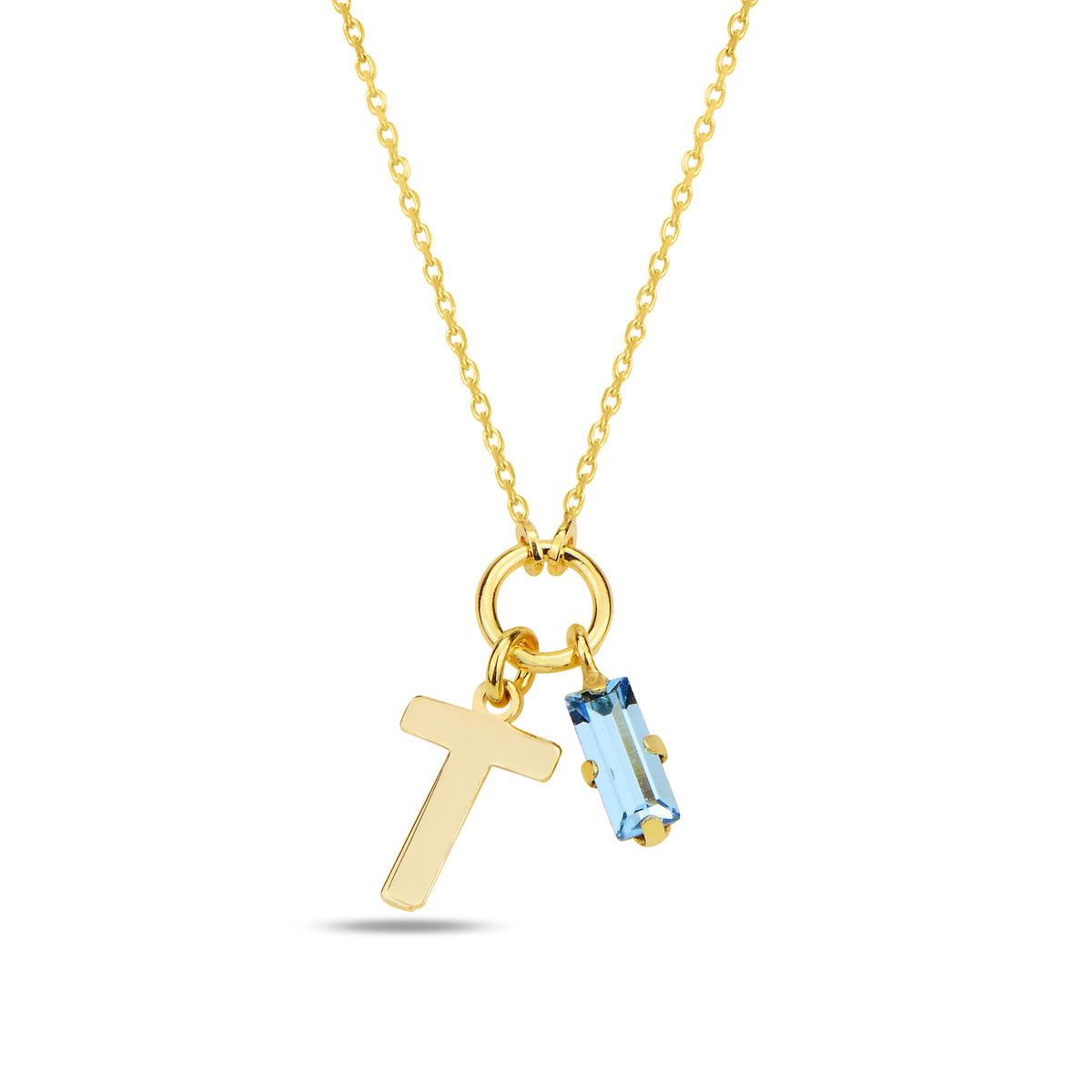 Alphera Blue Harf Kolye