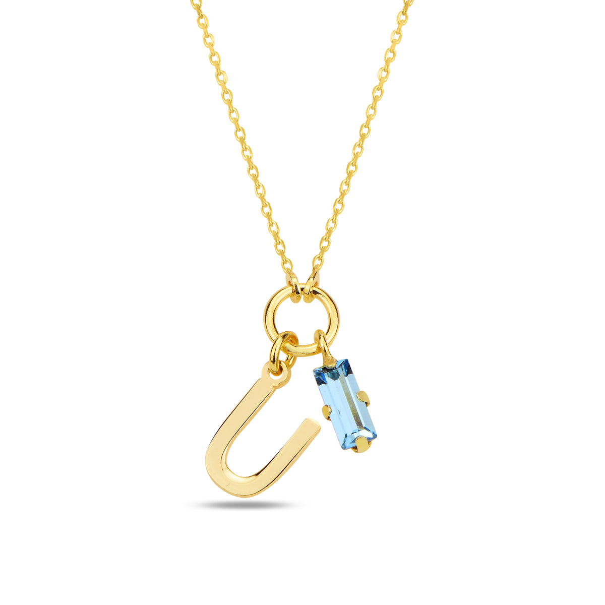 Alphera Blue Harf Kolye